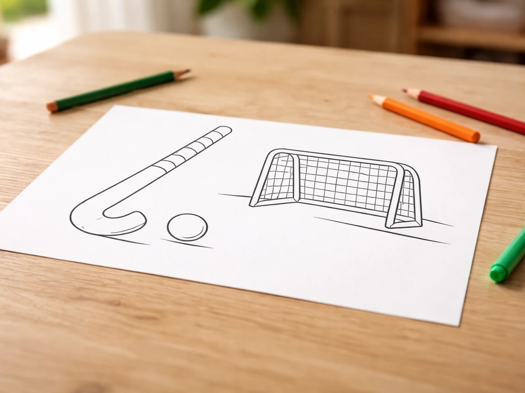 Coloriage hockey sur gazon à imprimer : idées et choix