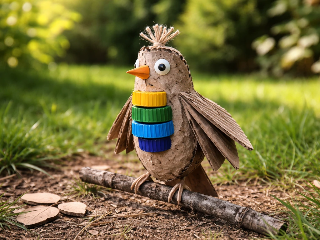 how to make a bird out of recycled materials