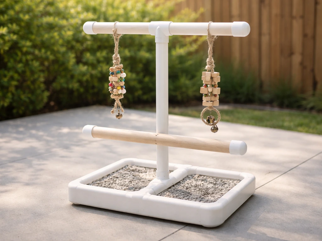 diy: pvc bird play gyms instructions