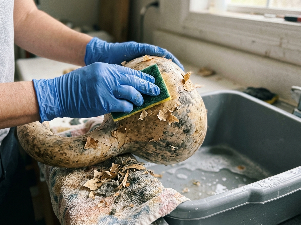 how to make a bird house from a gourd