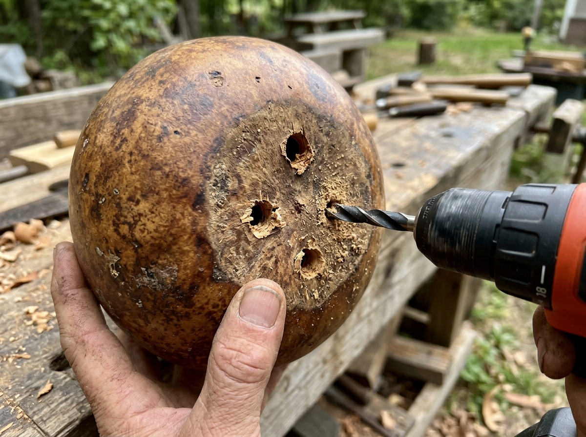 how to make bird house gourds