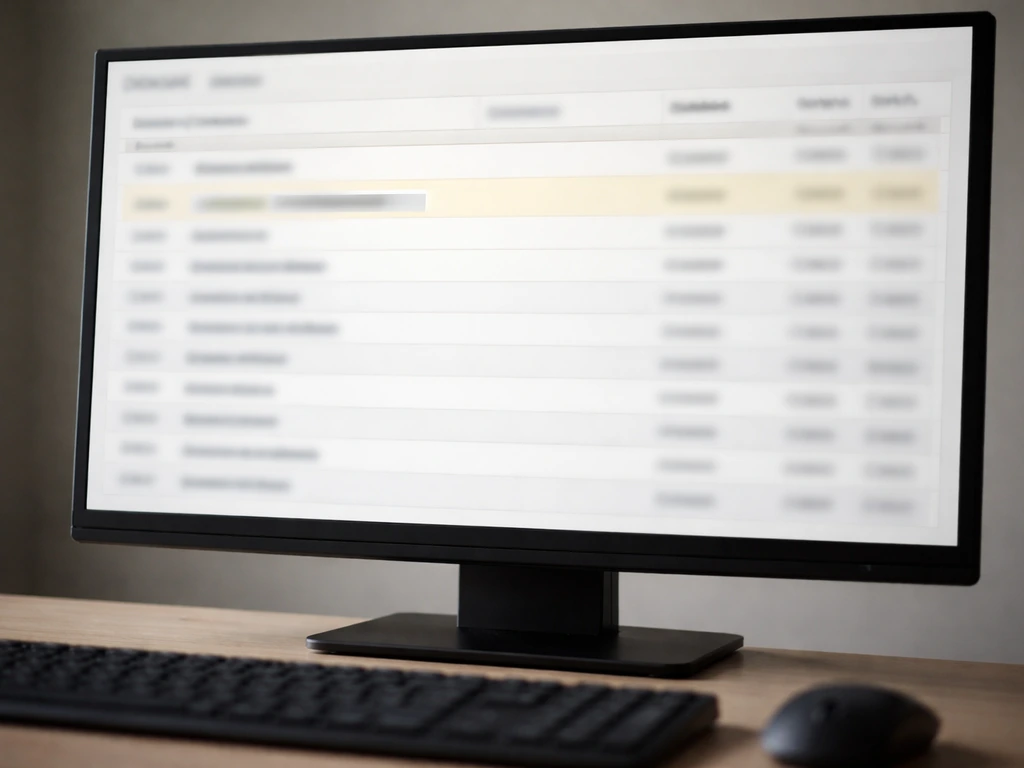 Minimal desktop monitor mockup showing a highlighted SEC filing list area and reporting-person field.