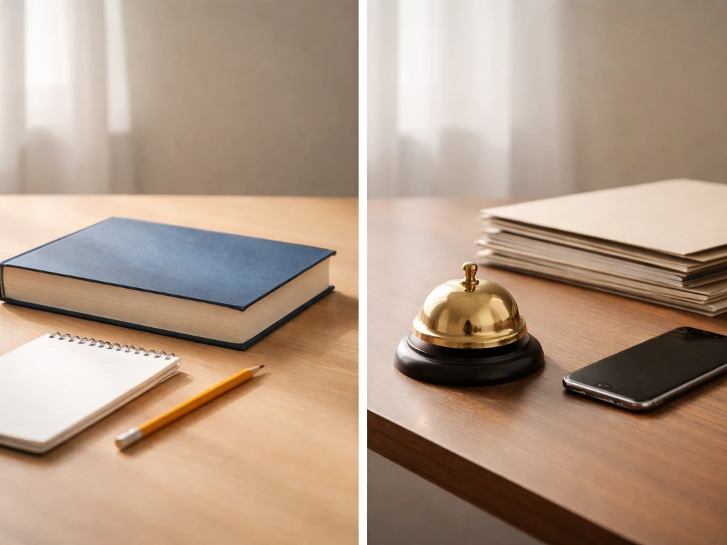 Split-style photo showing a mathematical theme and a finance theme with office objects, not people.
