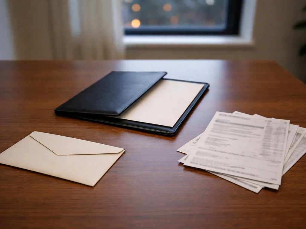 Office desk with blank loan documents and folders suggesting uncertain personal liabilities