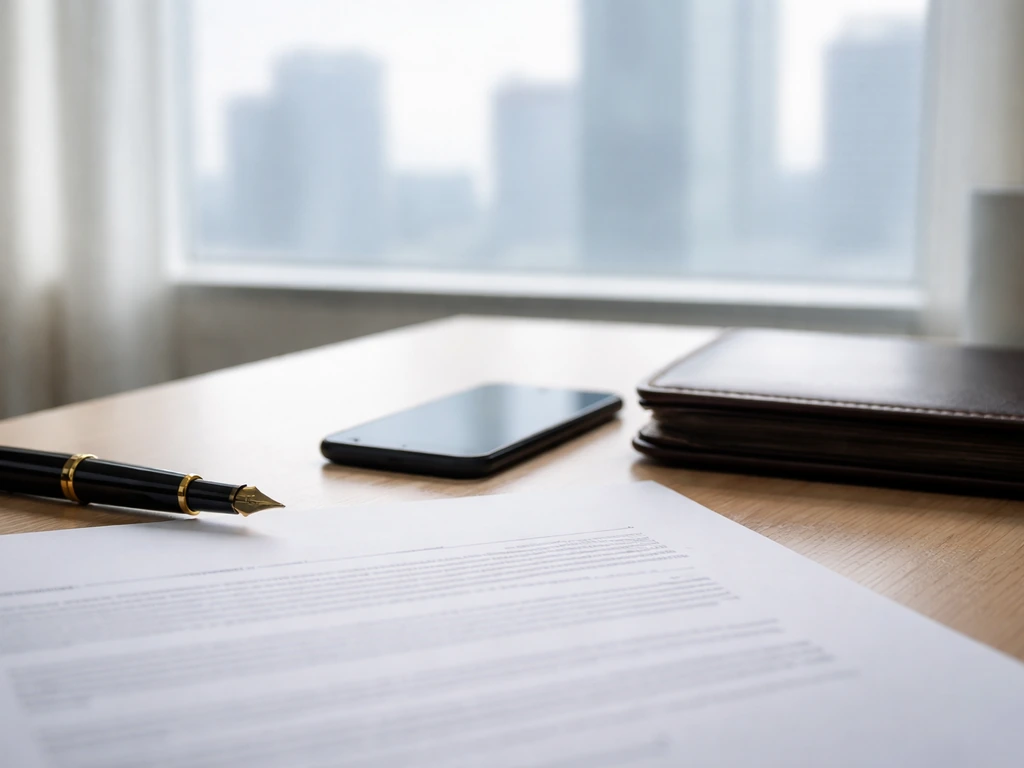 Office desk with a pen and blank proxy-statement page, symbolizing insider wealth estimate calculations.