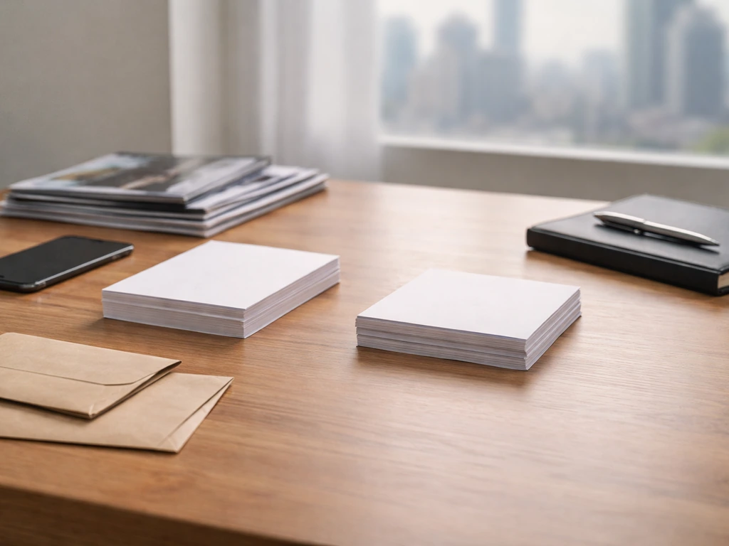 Minimal desk scene with two envelopes and a notebook suggesting conflicting net-worth estimates