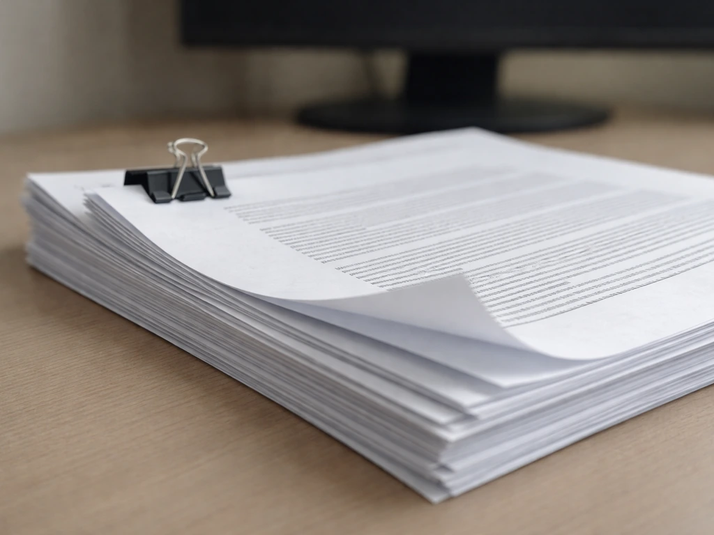 Close-up of official-looking court filing papers on a desk, symbolizing public records.