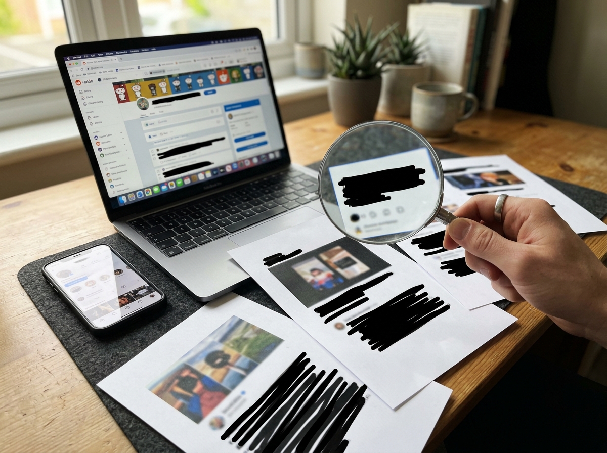 Comparing blurred social posts to confirm which “teto” context is meant.
