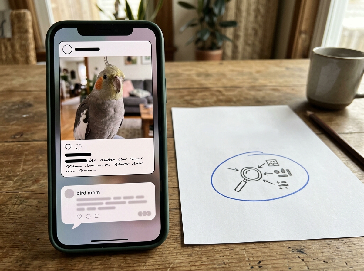 Two different contexts showing literal pet-owner meaning vs slang identity