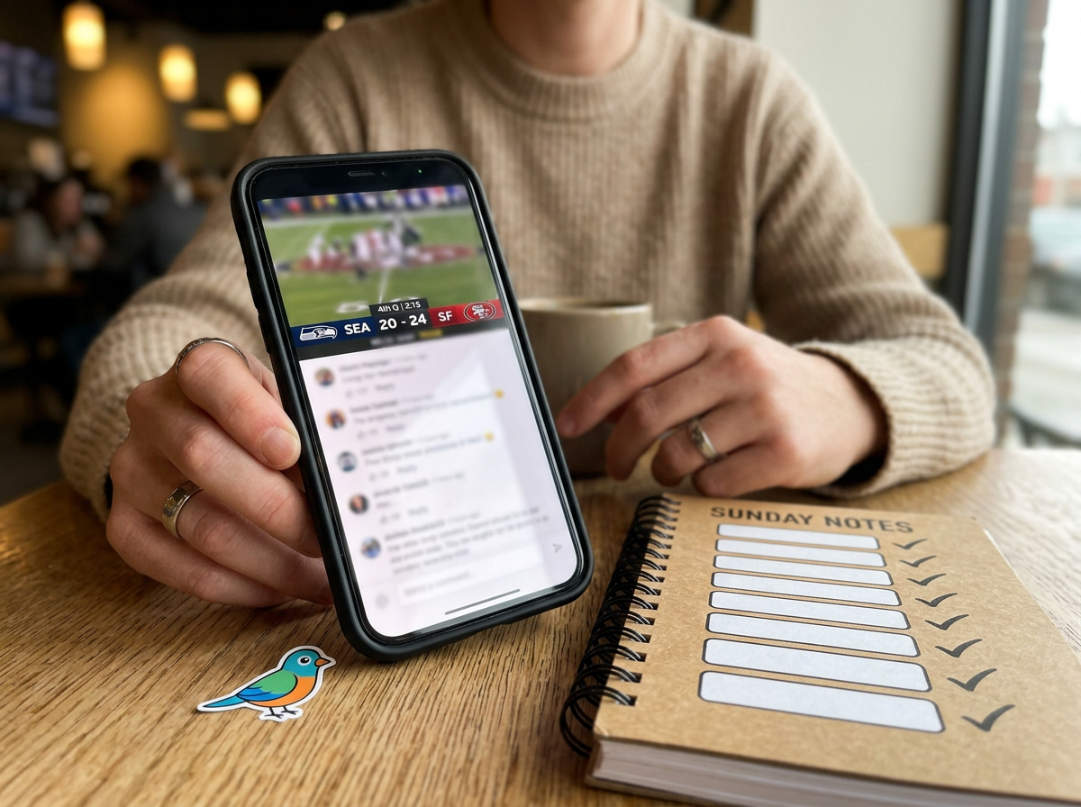 Phone and visual cues for interpreting slang context in a sports conversation