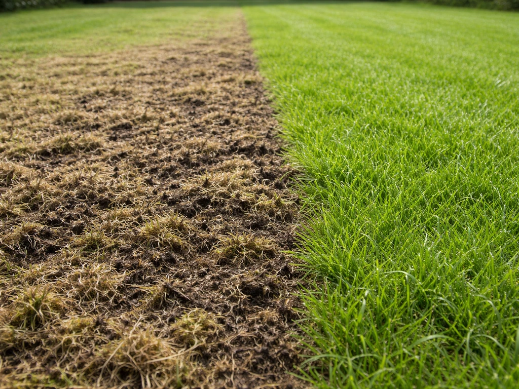 verticuteren nat of droog gras