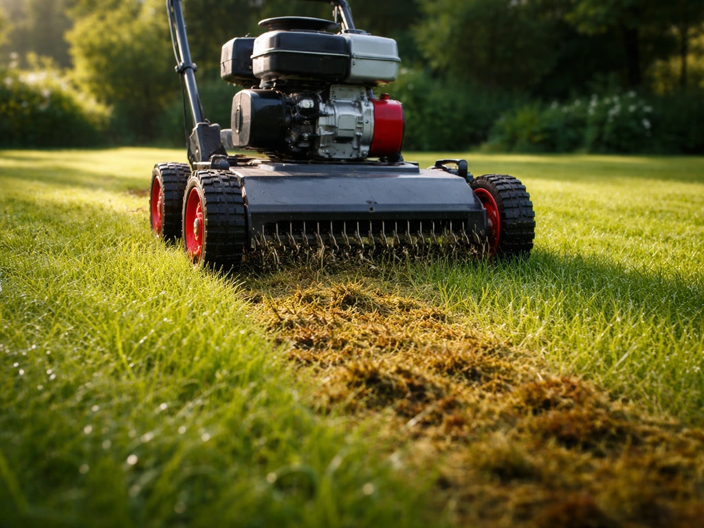 gras verticuteren als het nat is