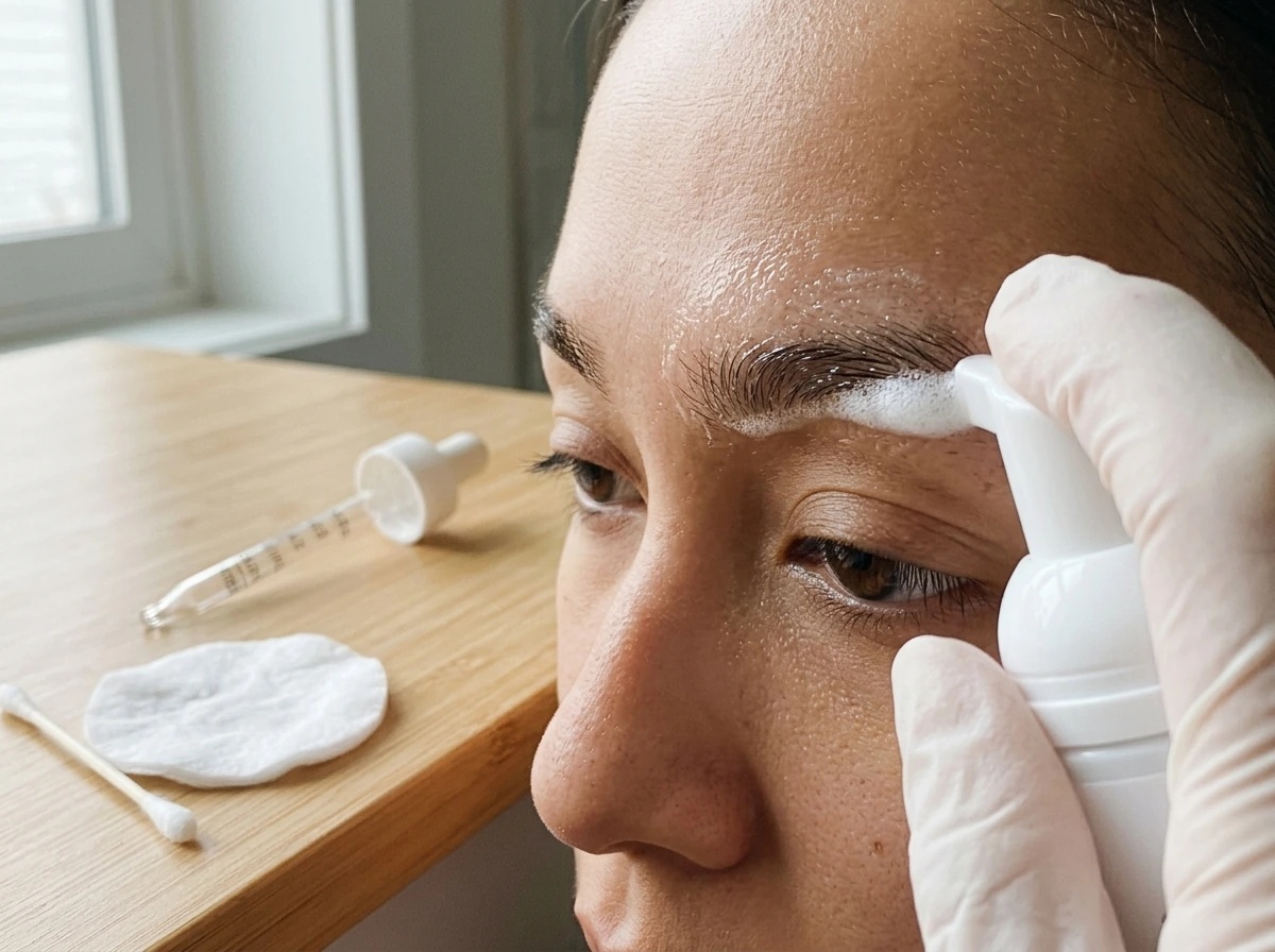 Minoxidil off-label application on eyebrows with foam/solution dropper