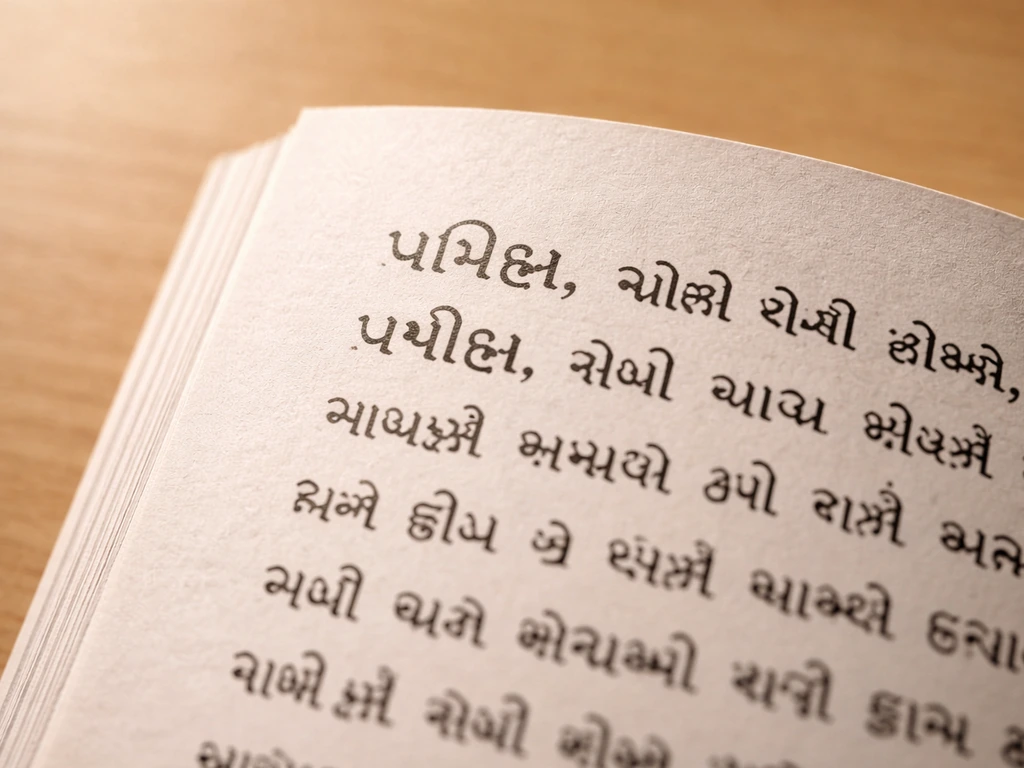 Close-up of a Gujarati book page showing the word “પપિહા” and “પપીહા” clearly.