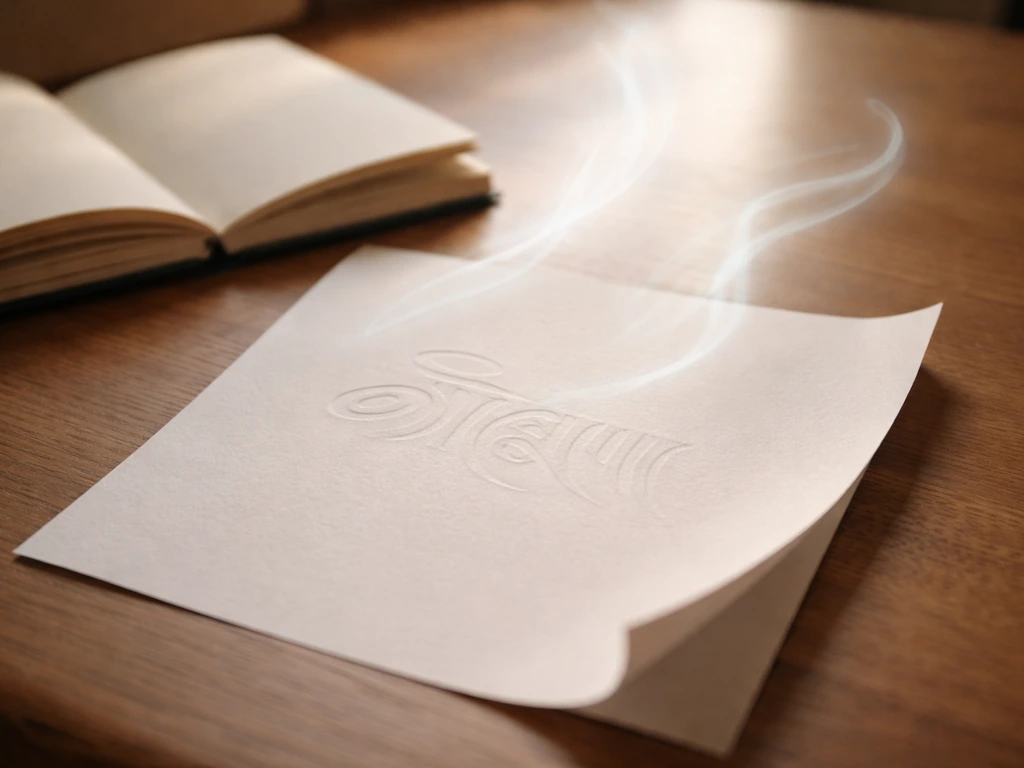 Hindi word ‘गुंजन’ के अर्थ (buzz/hum) को दिखाती साफ़, मिनिमल फोटो-स्टाइल सीन