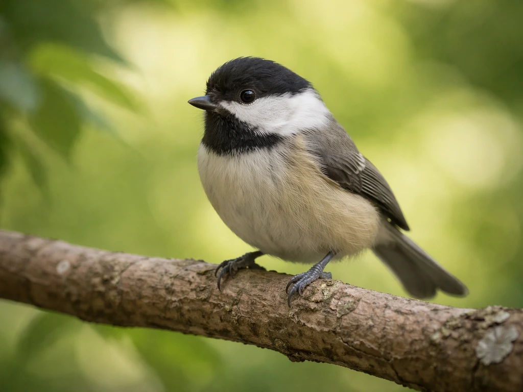 A small bird perched on a tree branch in daylight, clearly showing “bird on the tree”