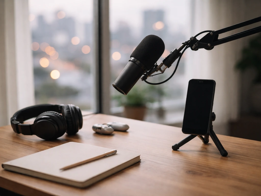 An anonymous media-studio desk setup symbolizing identifying a YouTube channel before trusting figures