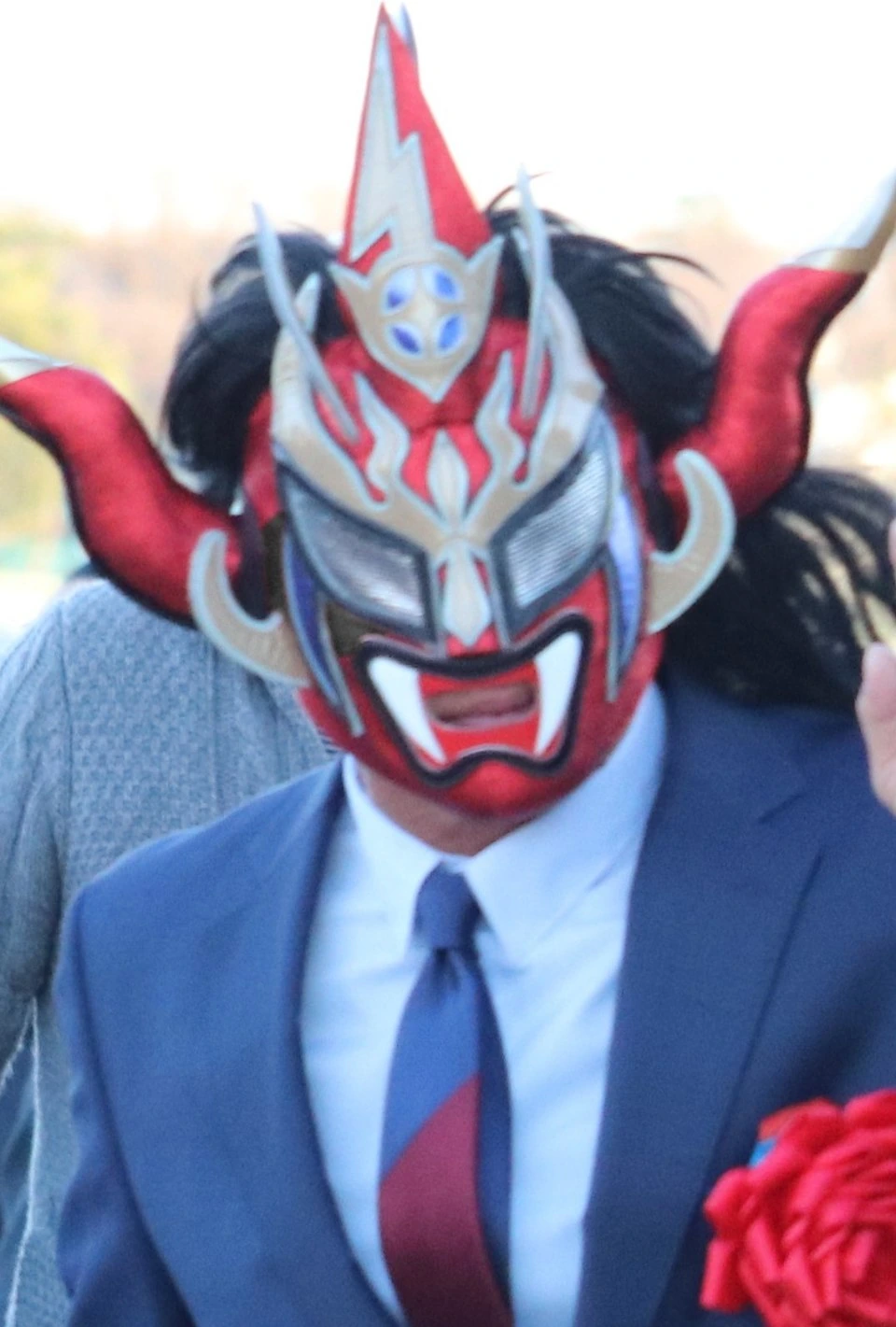 Jushin Thunder Liger wearing his iconic mask and suit