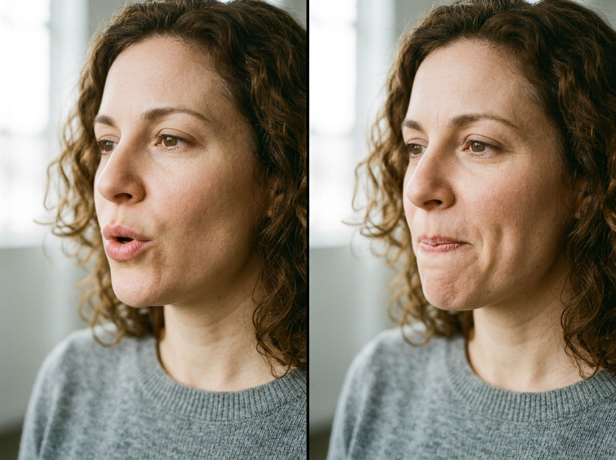 Mouth posture adjustments for different swallow calls like a ‘chur’ syllable