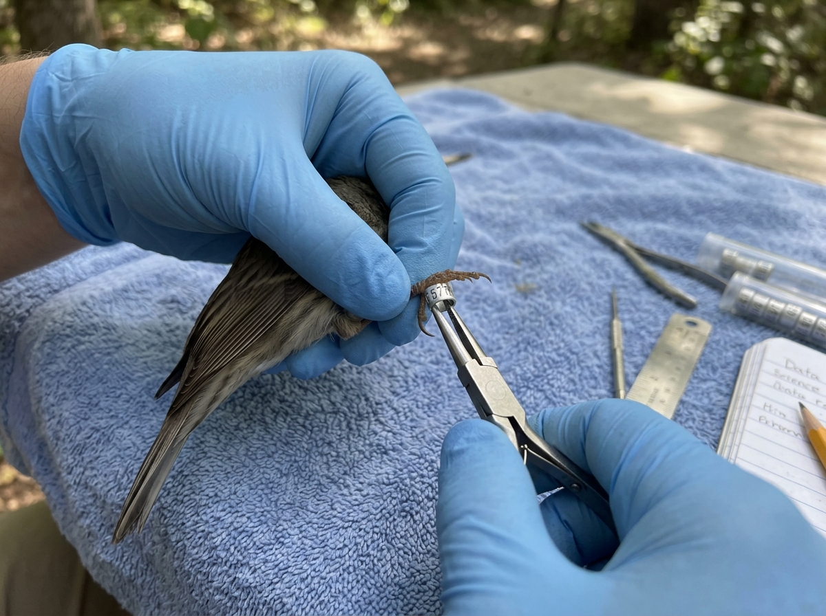 Step-by-step showing a leg ring being fitted and aligned