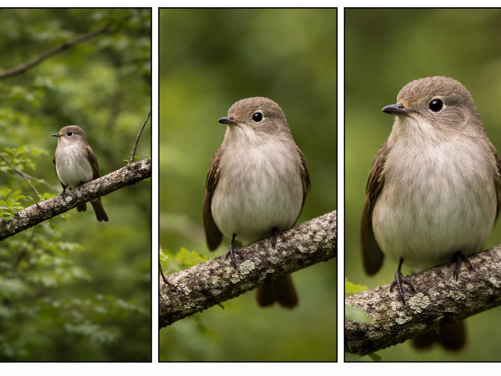 Three photo frames showing a distant bird more tightly framed at 200mm, 400mm, and 800mm from the same spot.