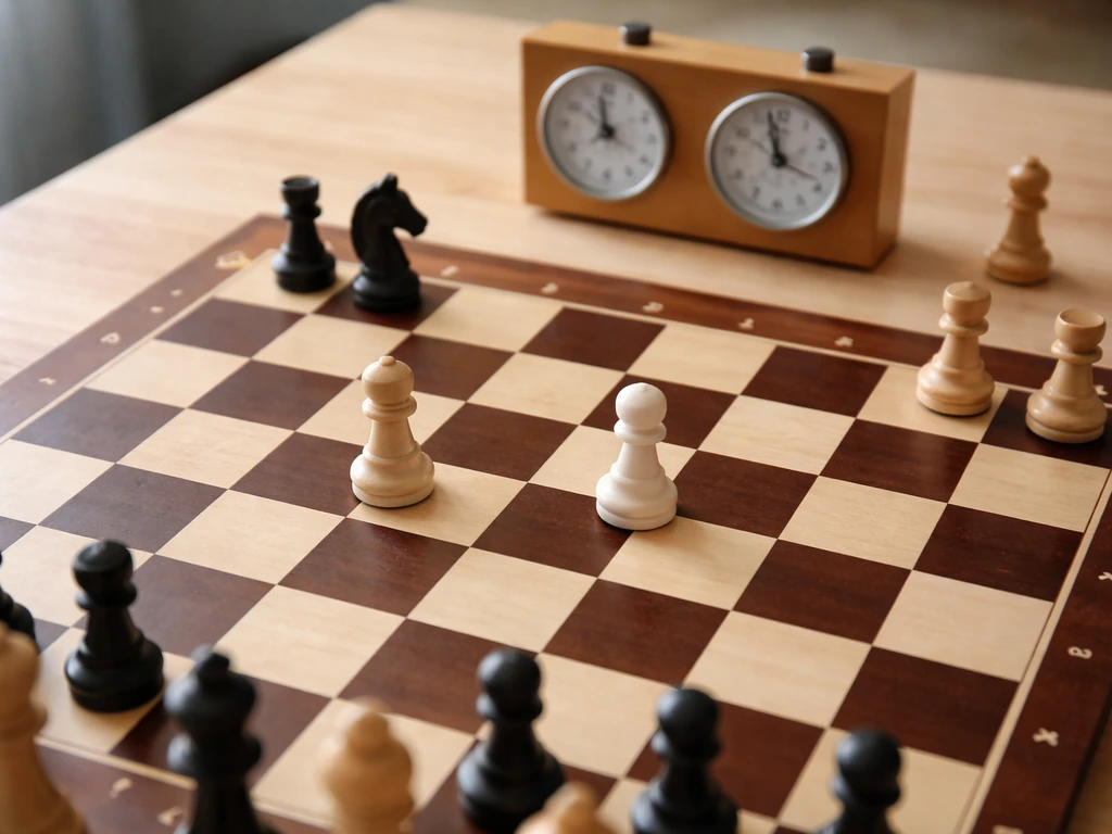 Chessboard showing a pawn pushed to f5 too early with key pieces still undeveloped.