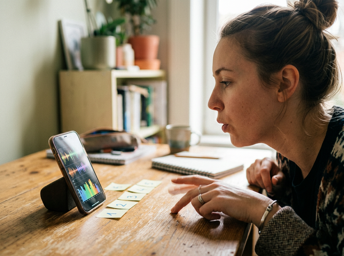Pitch ladder chirp drill using phone recording and repeated single chirps