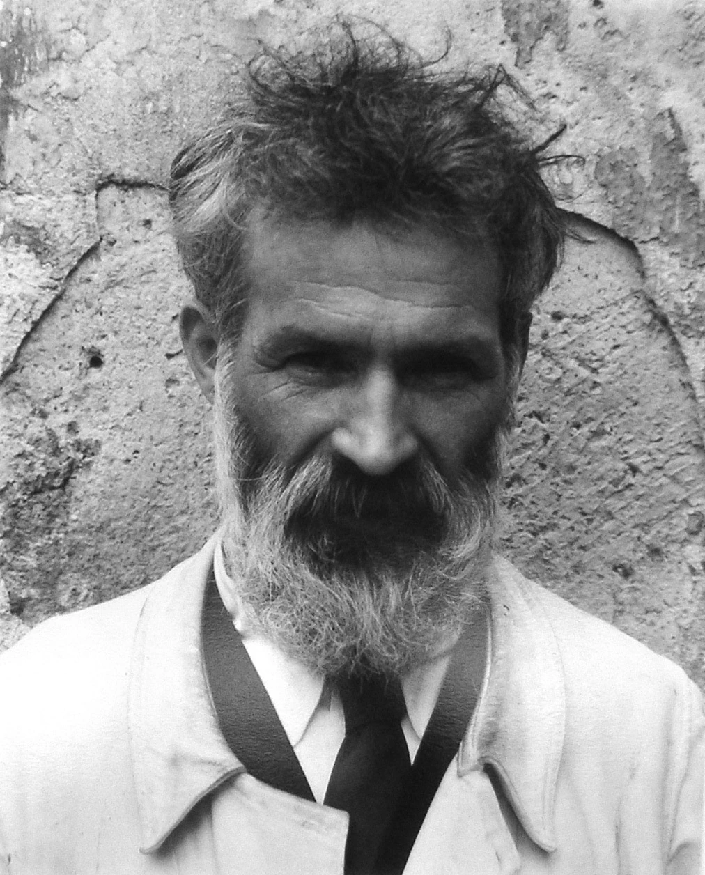 Black-and-white portrait of sculptor Constantin Brâncuși