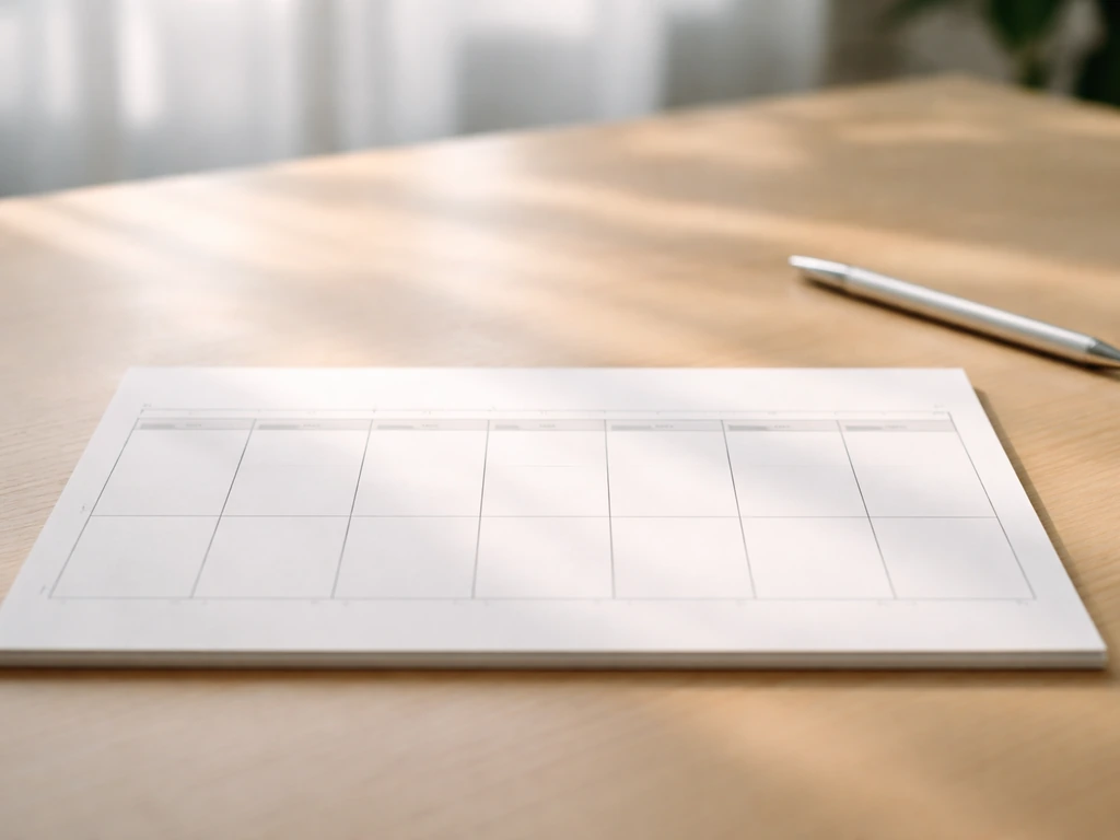 Minimal close-up of a calendar page with a sequence of blank day squares to note symptom timing after exposure.