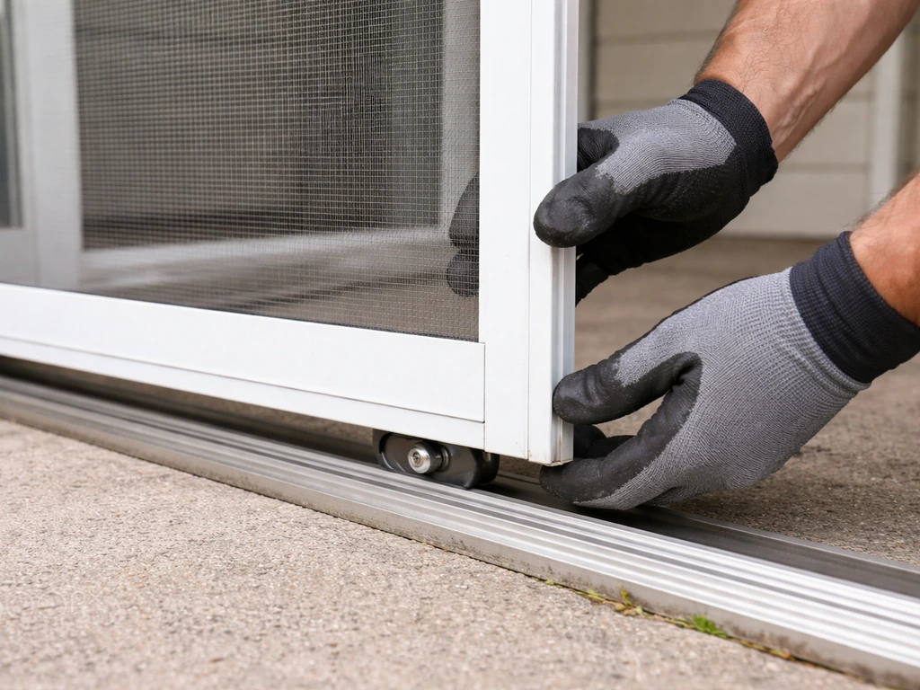 how to fix patio door screen
