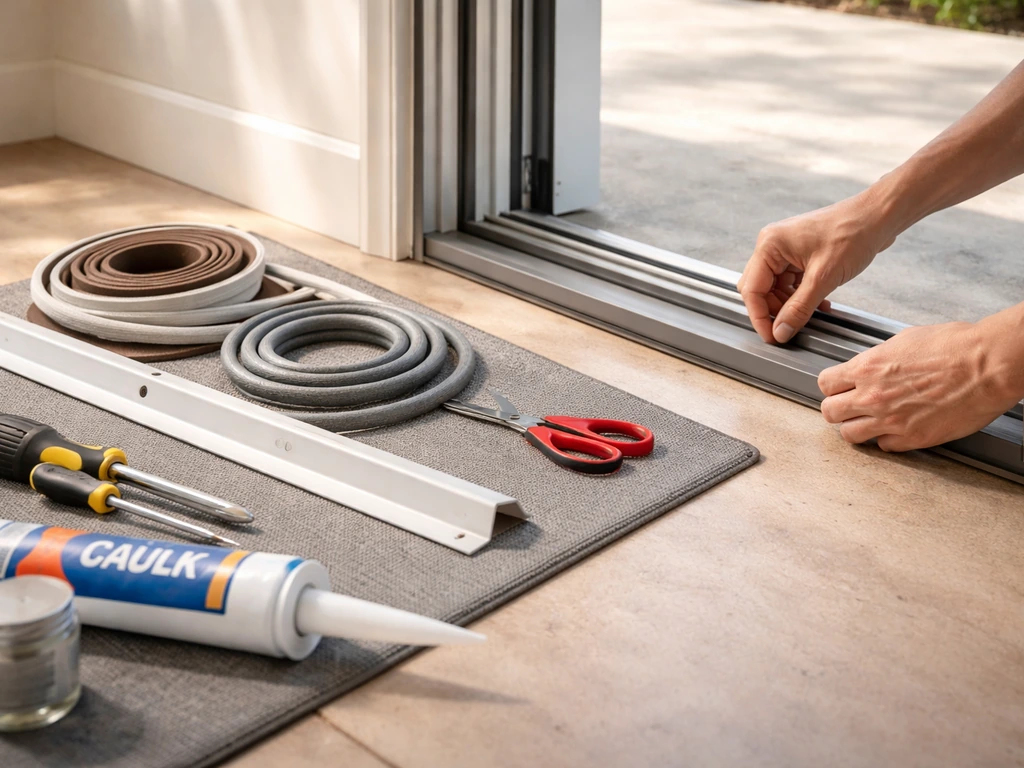 how to weatherproof sliding patio door