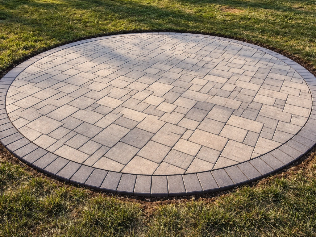 How to Make a Round Patio With Rectangular Pavers