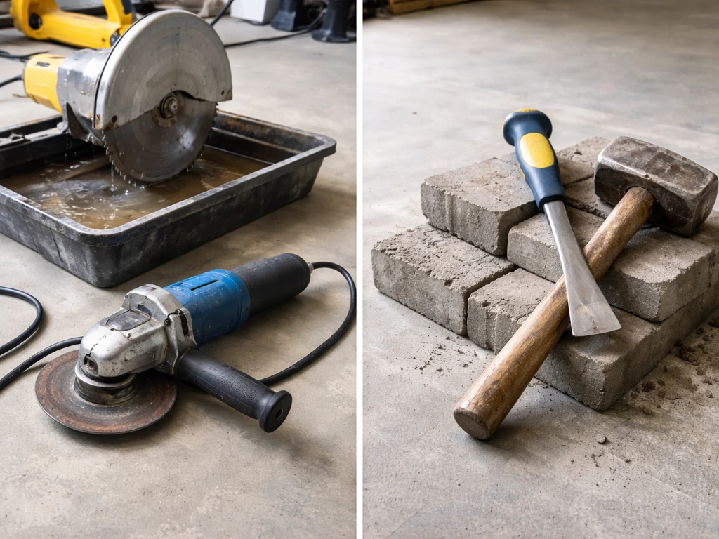 how to cut pavers for patio