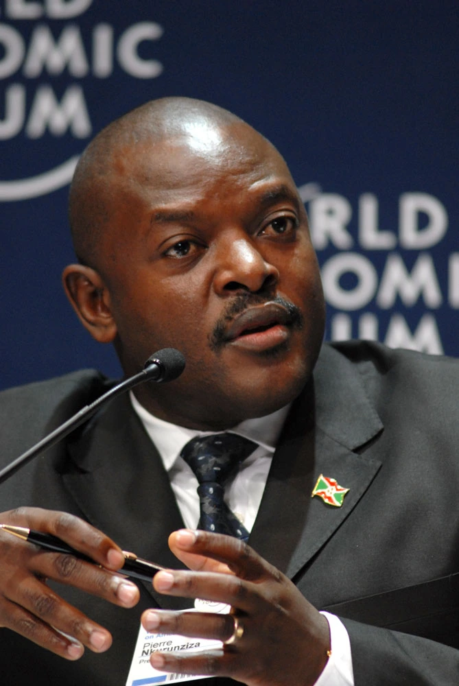 Pierre Nkurunziza speaking at the World Economic Forum on Africa 2008