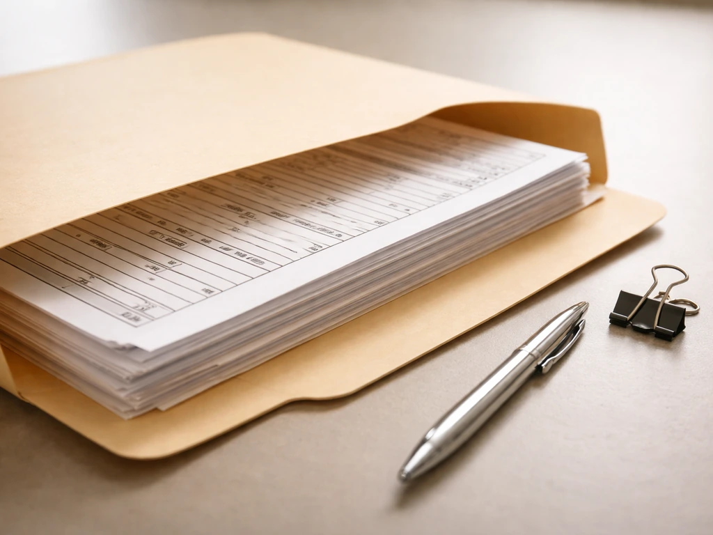 Close-up of IRS Form 990 documents and a foundation filing folder on a desk