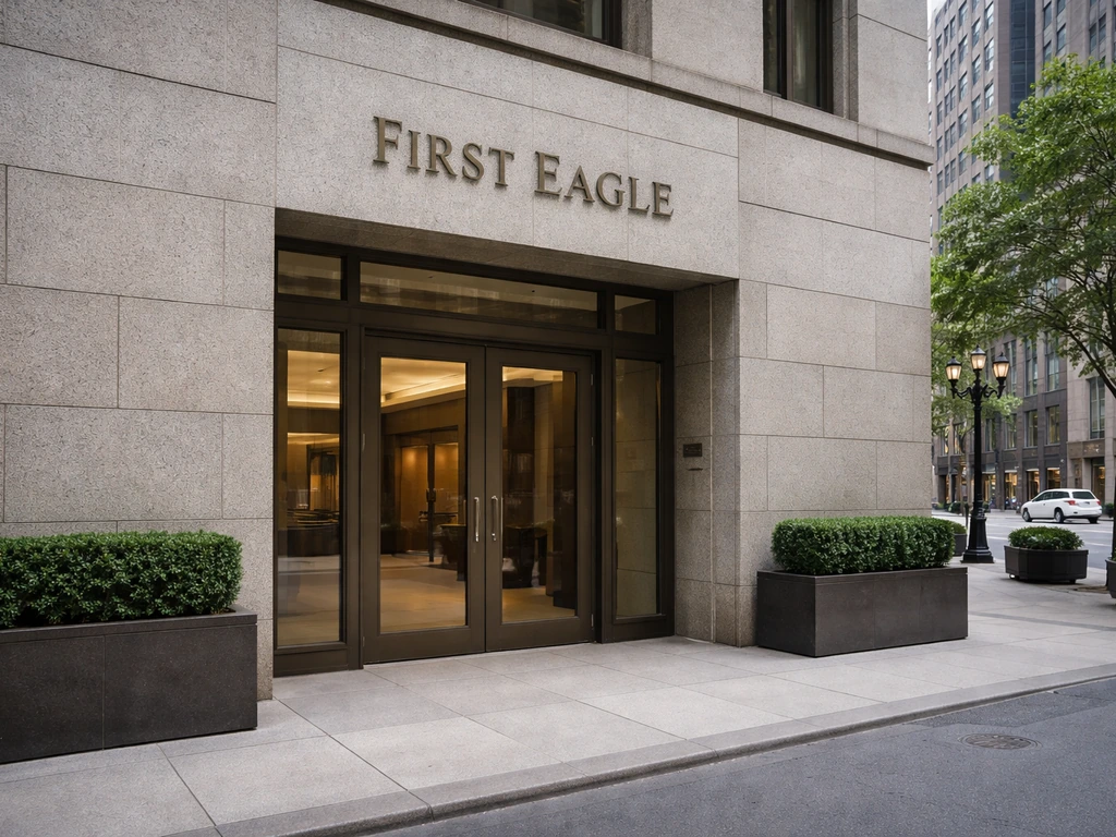 Daylight facade of a professional investment management office with a clean entrance and signage.