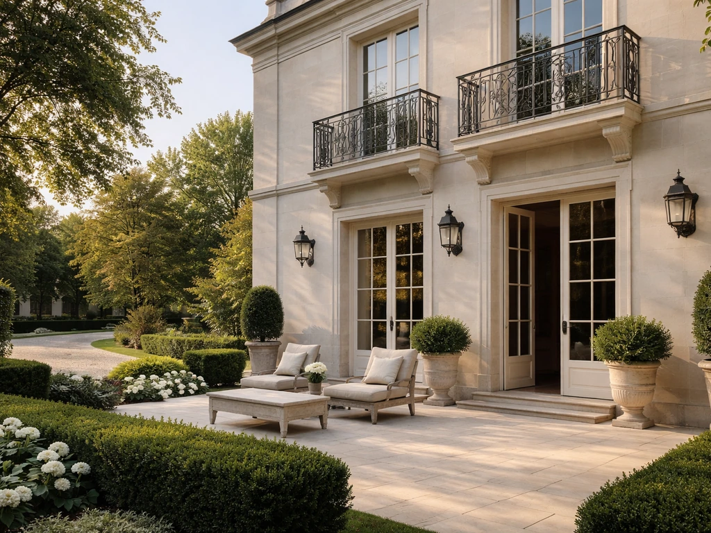 Luxury French villa exterior with a terrace, reflecting real-estate wealth and investment context.