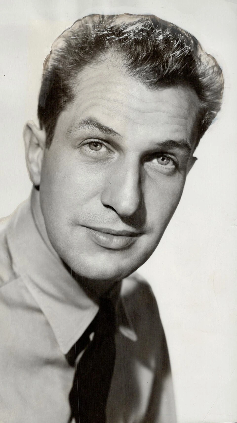 Black-and-white portrait photo of Vincent Price