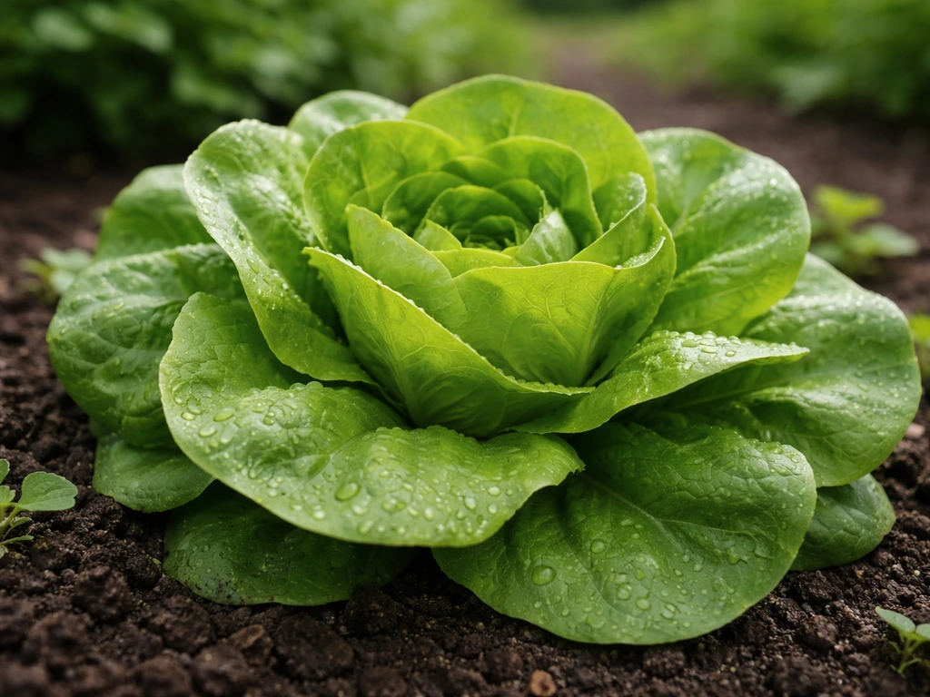 Healthy buttercrunch lettuce heads growing in a garden bed, ready to harvest