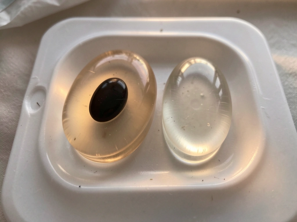 Close-up model showing nucleus occupying space inside an RBC to reduce hemoglobin space.