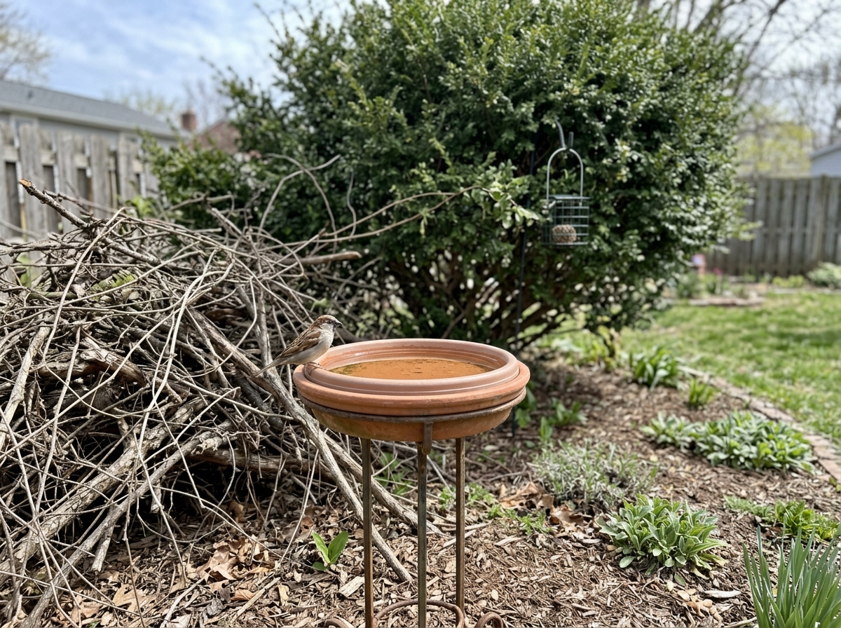 Illustration of creating a lower-stress yard overall