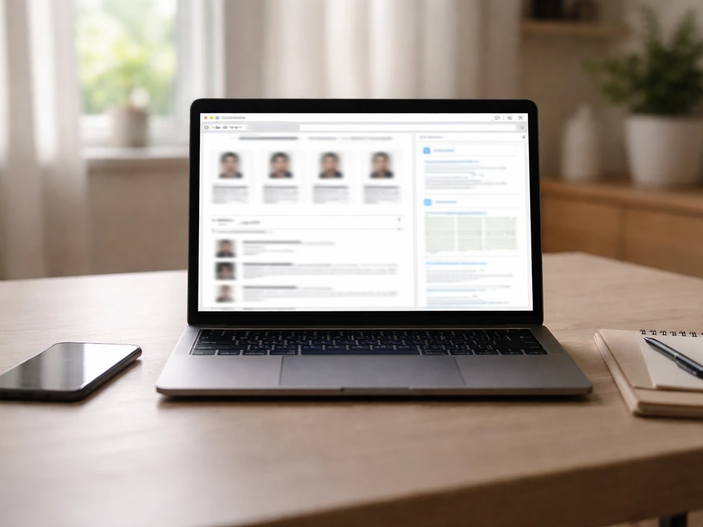 Laptop and smartphone on a desk with a blurred official-profile webpage, suggesting verification of latest figures.