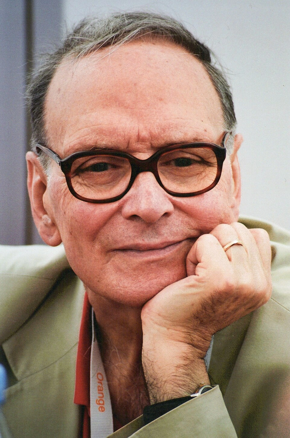 Portrait photo of Ennio Morricone
