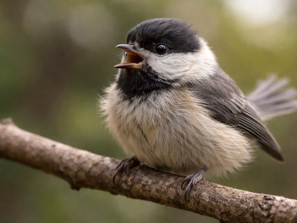 Close-up of a perched bird with its beak slightly open, showing breathing effort and subtle tail movement.