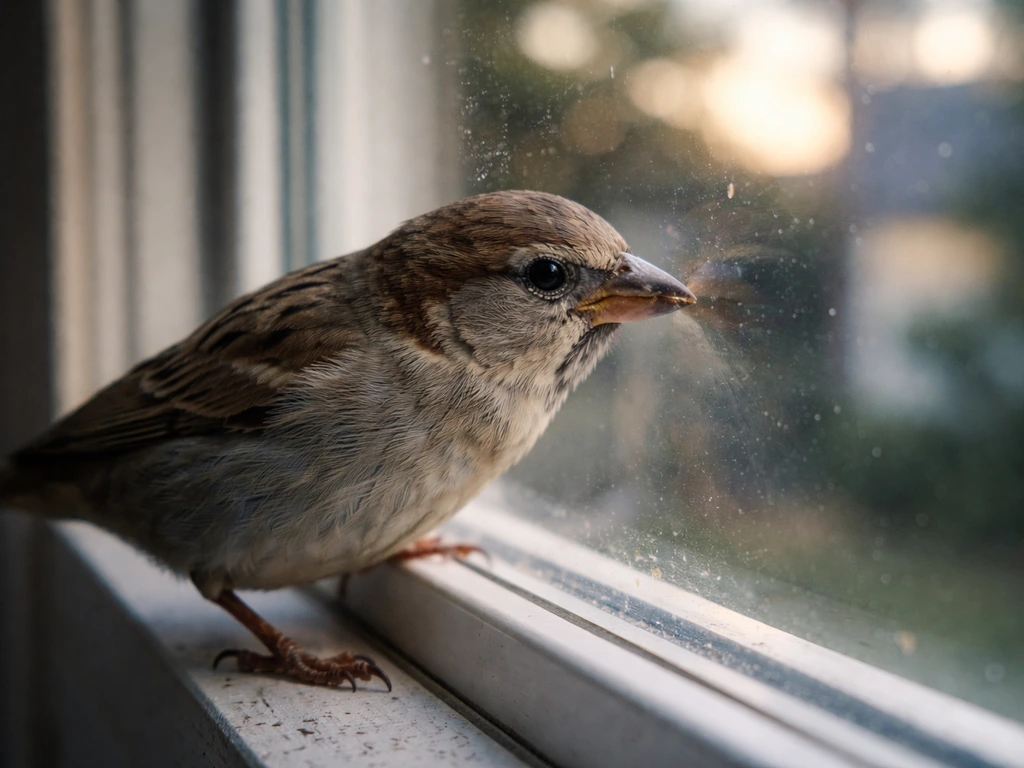 why does this bird keep pecking at my window