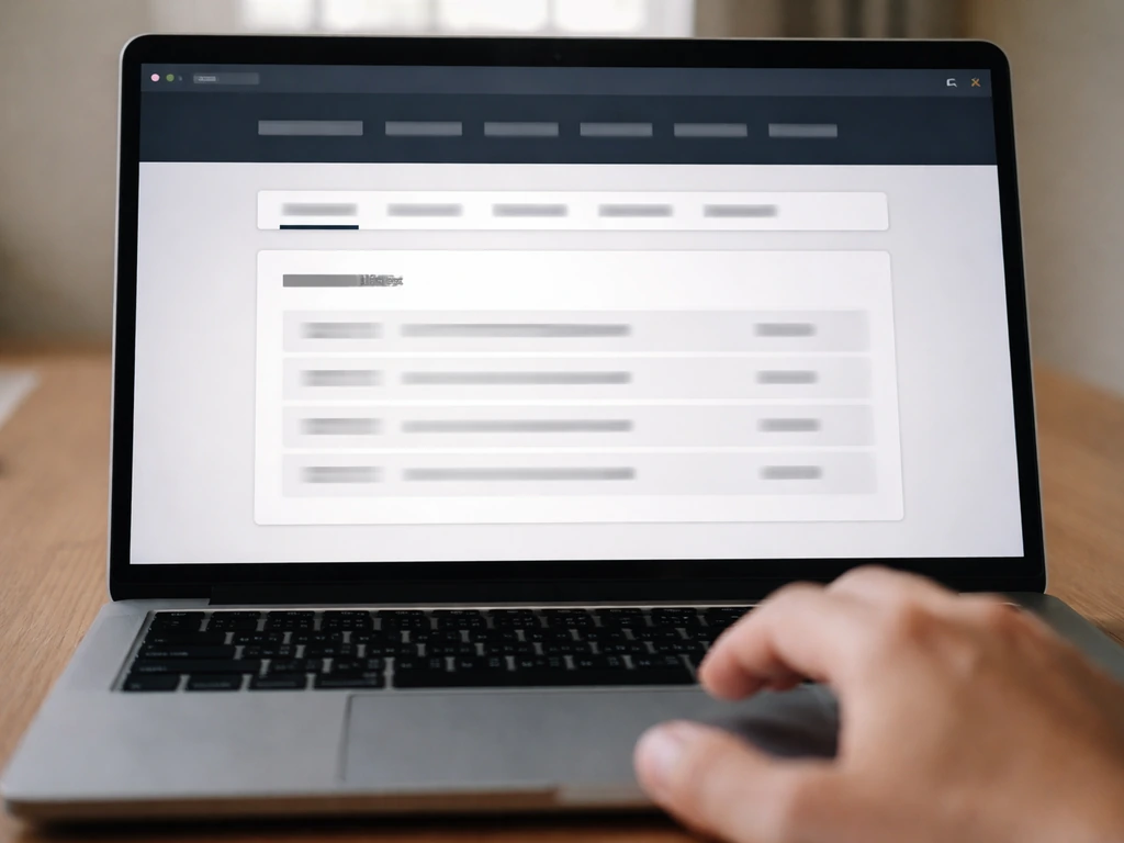 Laptop screen close-up showing an investor-relations page with a highlighted latest filings section.