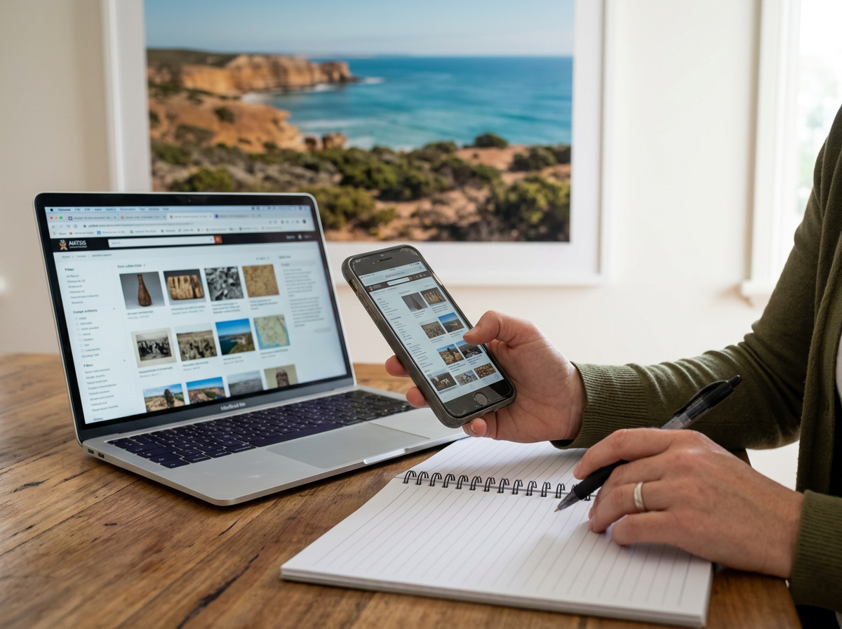 Book and website navigation screens open to research Country-specific language resources