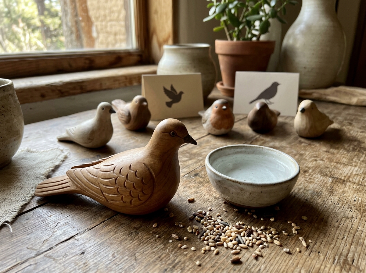 Still life highlighting which birds are associated with Venus/Aphrodite symbolism.