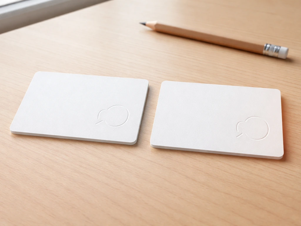 Two minimalist pronunciation cards side by side, showing British vs American vowel differences for the word pattern.