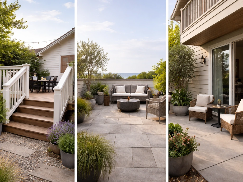 difference between a balcony and a patio